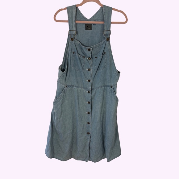 Lizwear Denim Button-Front Overall Denim Dress Size Small - Picture 1 of 13